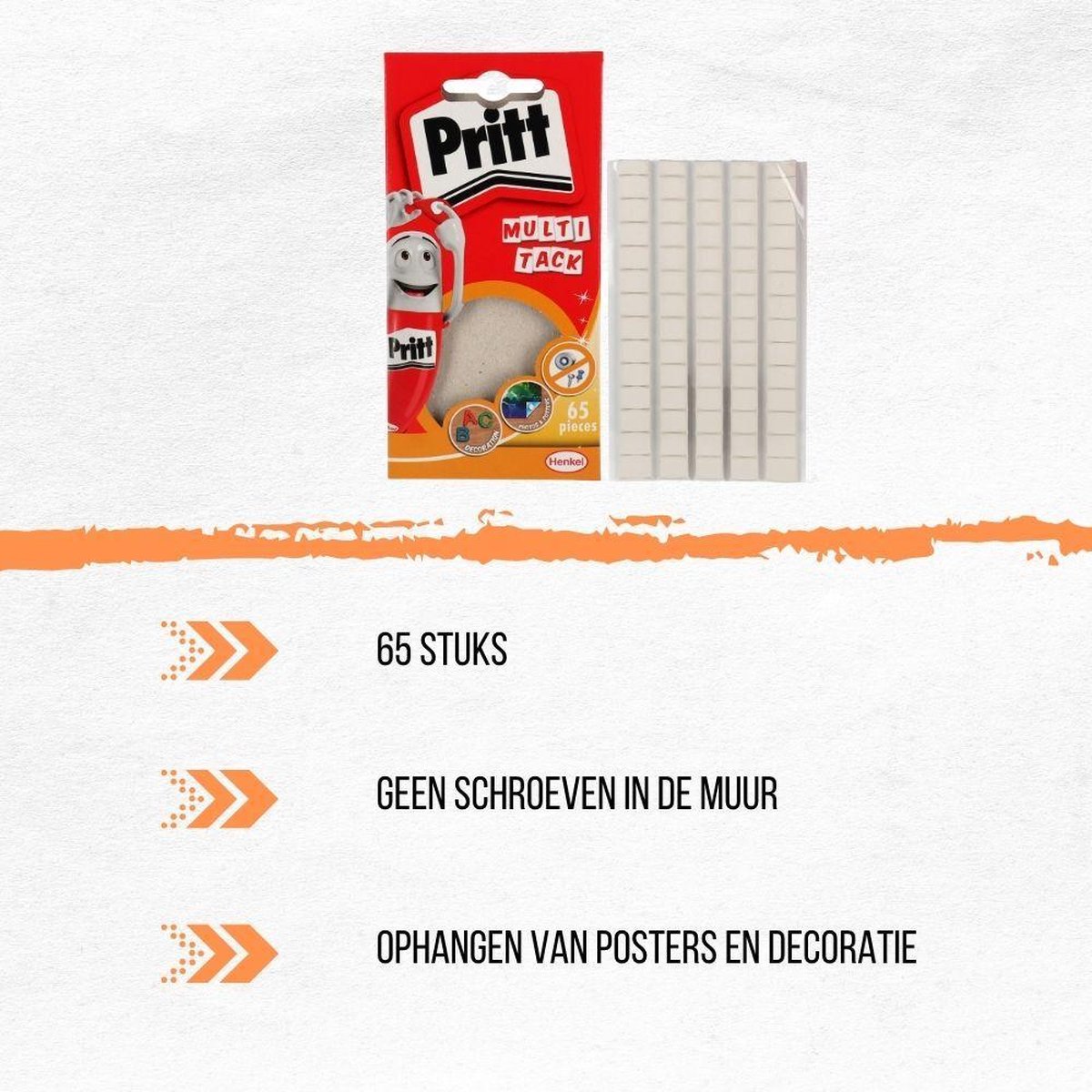 Pritt Dubbelzijdige - Kleefpads - Poster - Buddies - Klevend - Hoekjes - Posters - Decoratie - Ophangen