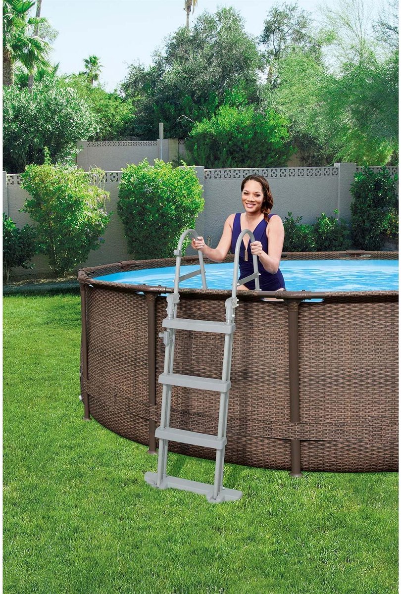 Bestway Zwembad Steel Pro Max Rotan 366 Cm - Bruin