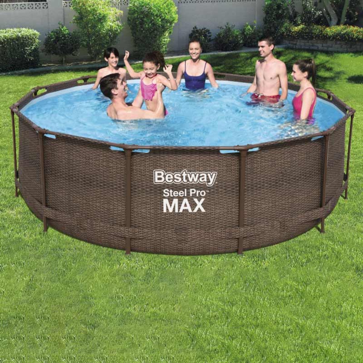 Bestway Zwembad Steel Pro Max Rotan 366 Cm - Bruin