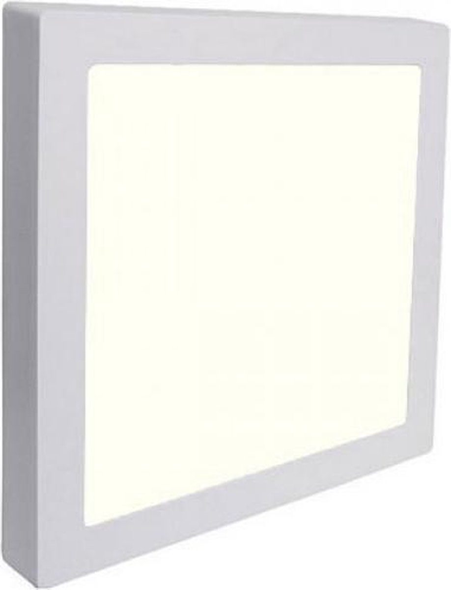 BES LED Led Downlight Pro - Aigi - Opbouw Vierkant 18w - Natuurlijk 4000k - Mat - 227mm - Wit