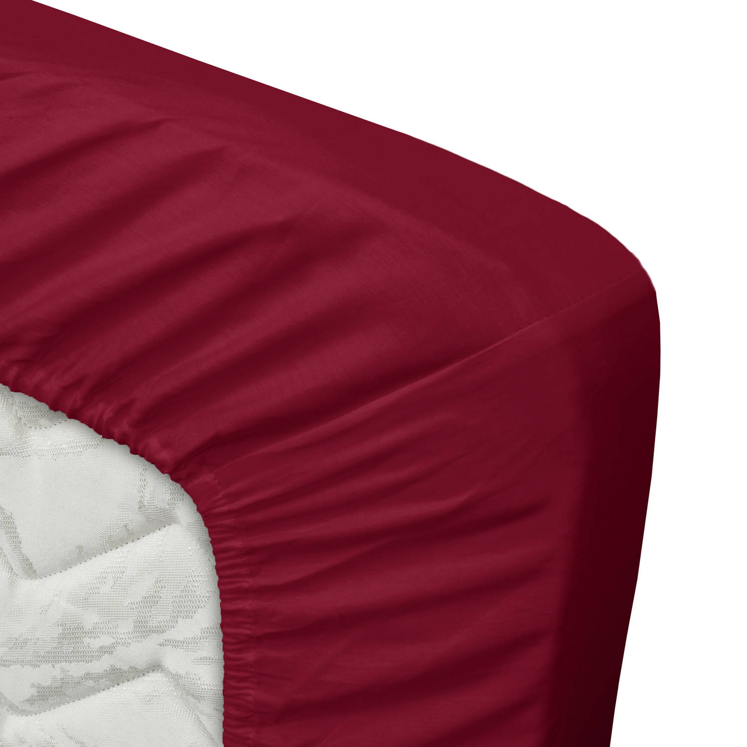 Ten Cate 100% Katoensatijnen Topper Hoeslaken - 90x200 - - Rood