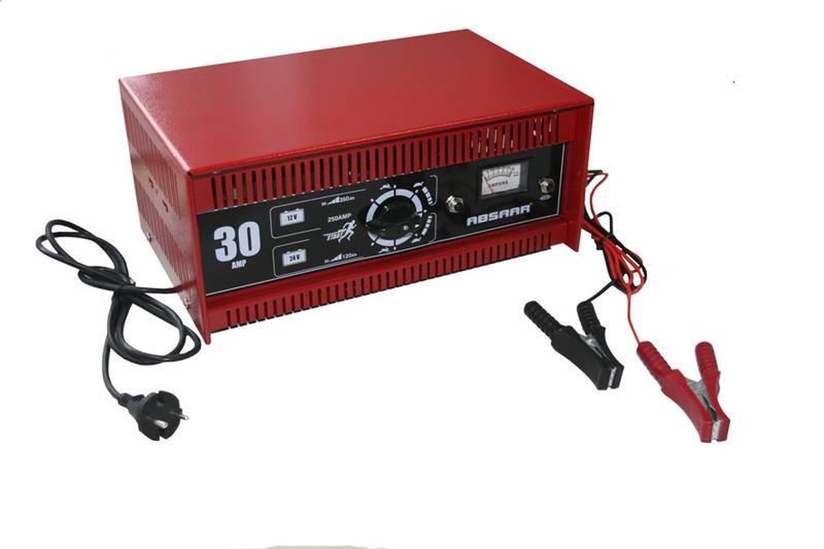 Universeel Absaar Professionele Acculader 12/24 Volt 25-350 Ah 40a - Rood