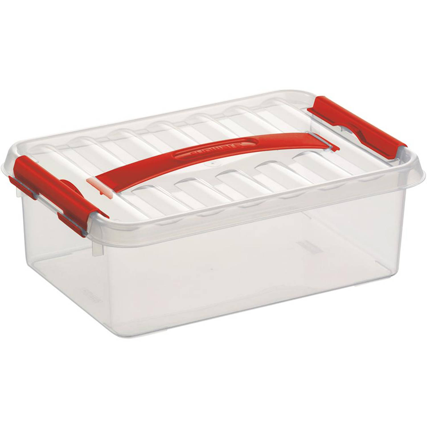 Sunware Q-line Opbergbox 4l Transparant - Rood