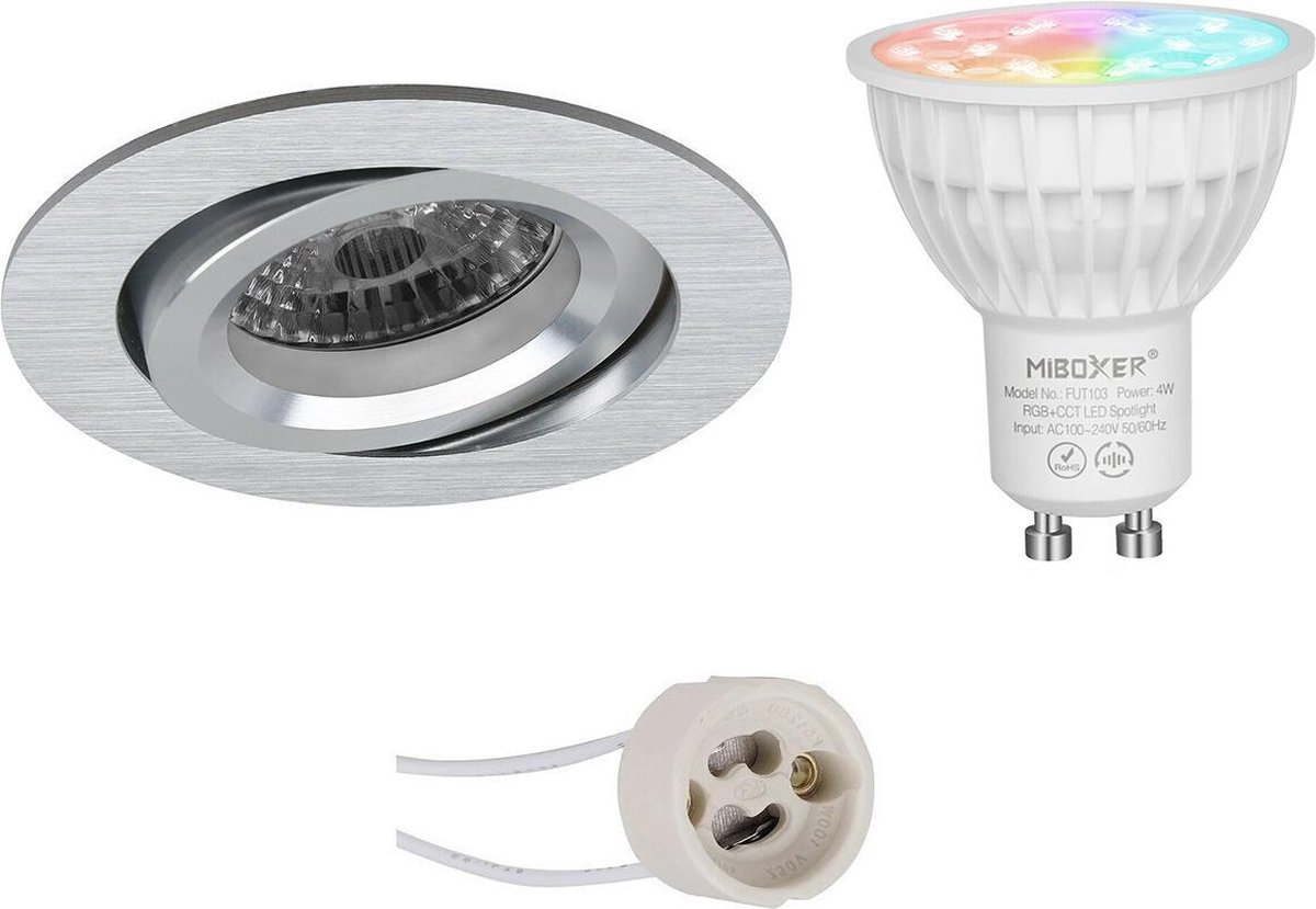 Mi-light - Led Spot Set Gu10 - Smart Led - Wifi Led - Slimme Led - 4w - Rgb+cct - Aanpasbare Kleur - Dimbaar - Pragmi