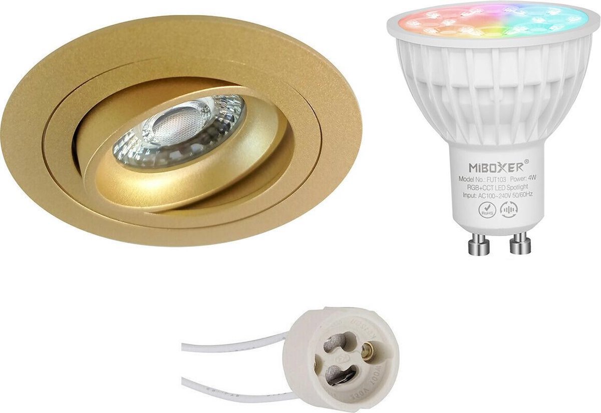 Mi-light - Led Spot Set Gu10 - Smart Led - Wifi Led - Slimme Led - 4w - Rgb+cct - Aanpasbare Kleur - Dimbaar - Pragmi