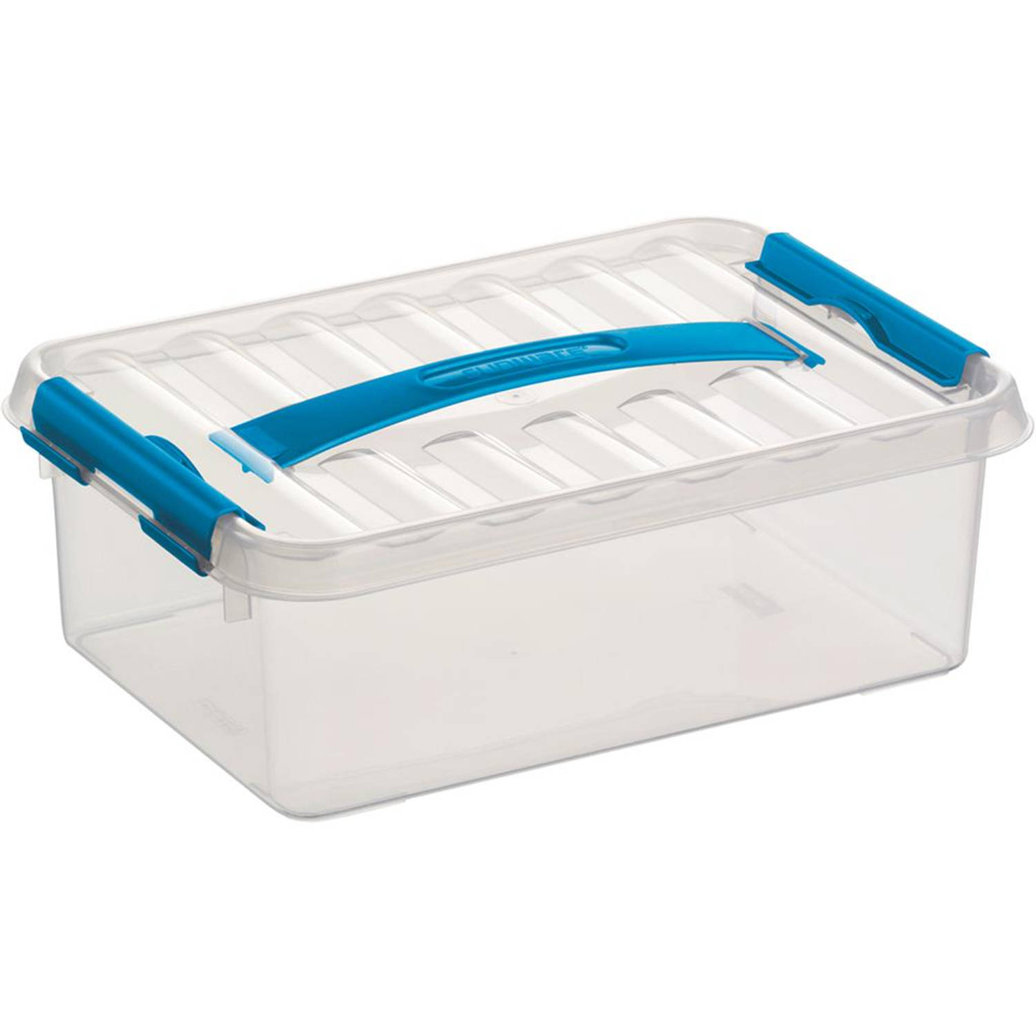 Sunware Q-line Opbergbox 4l Transparant - Blauw