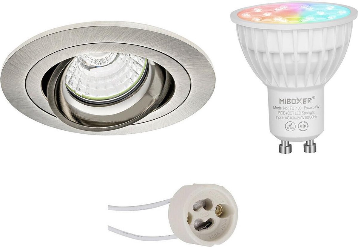 Mi-light - Led Spot Set Gu10 - Smart Led - Wifi Led - Slimme Led - 4w - Rgb+cct - Aanpasbare Kleur - Dimbaar - Pragmi