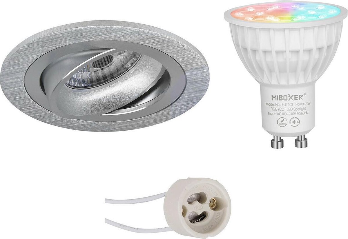 Mi-light - Led Spot Set Gu10 - Smart Led - Wifi Led - Slimme Led - 4w - Rgb+cct - Aanpasbare Kleur - Dimbaar - Pragmi