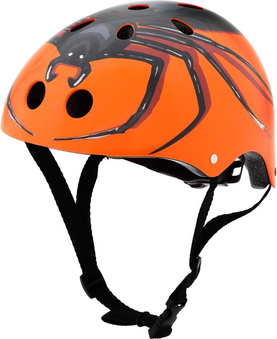 Mini Hornit Lids Fietshelm Voor Kinderen - Met Led Achterlicht - Chiller Spider (M) - Oranje