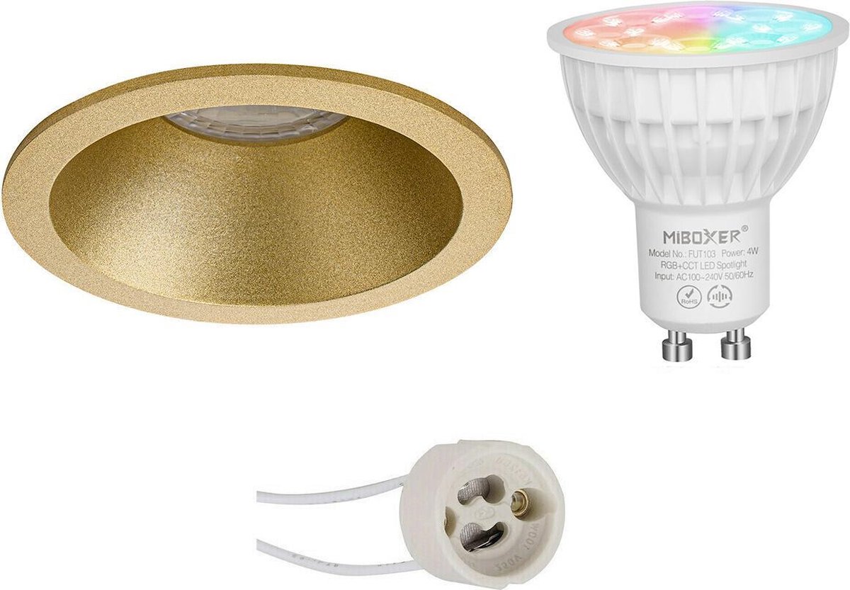 Mi-light - Led Spot Set Gu10 - Smart Led - Wifi Led - Slimme Led - 4w - Rgb+cct - Aanpasbare Kleur - Dimbaar - Pragmi