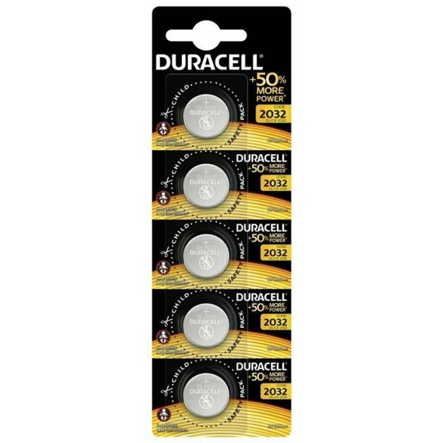 Duracell Plaat Van 5 Cr2032 Dl2032 Ecr2032 5bl Hsdc Mini Lithium Batterij