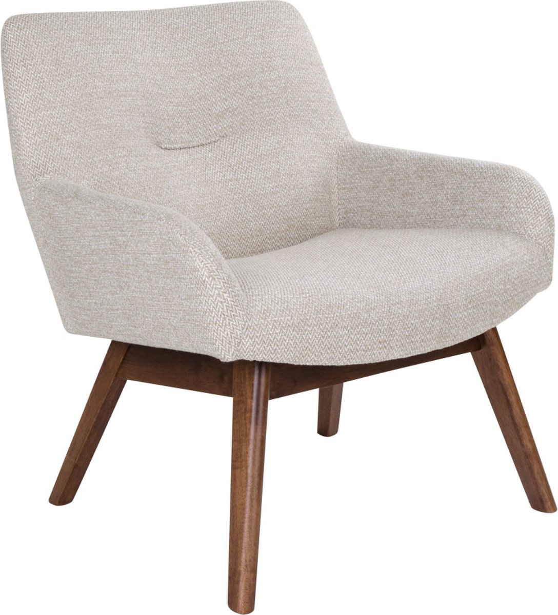 House Nordic House Nordic London Londense Lounge Stoel In Zand Met Notenhouten Poten