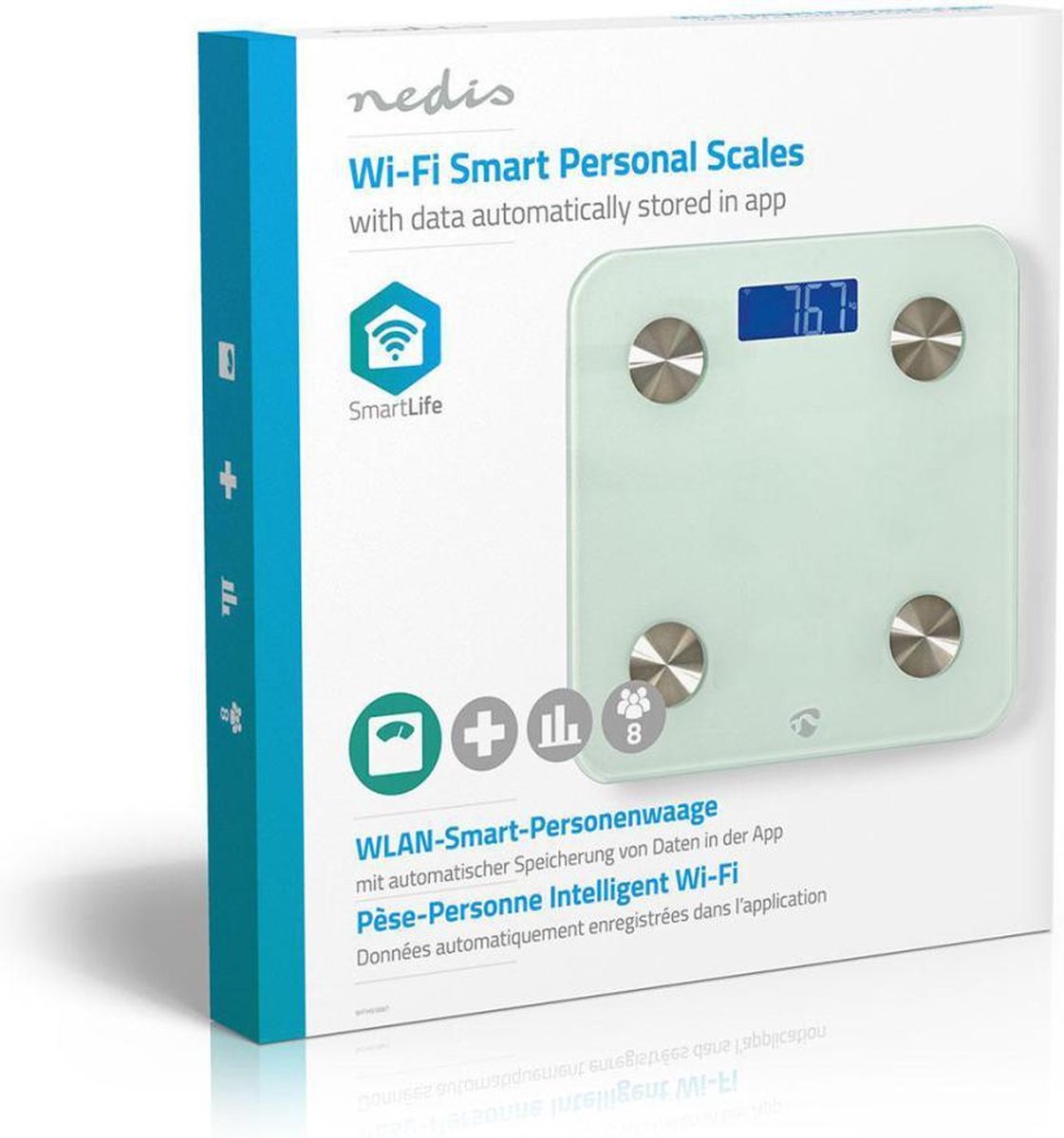 Nedis Wi-fi Smart Personenweegschaal