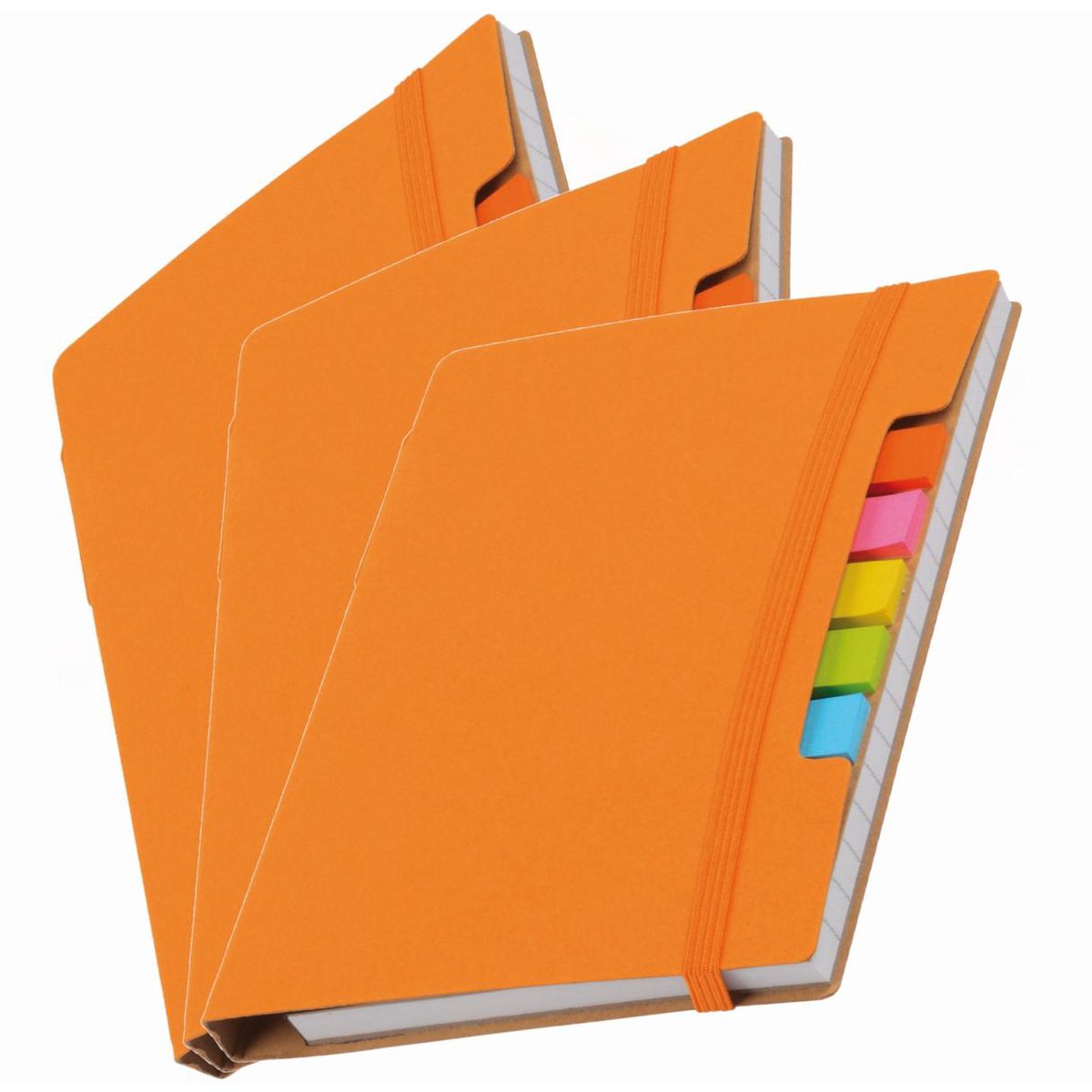 Pakket Van 3x Stuks Schoolschriften/notitieboeken A5 Gelinieerd Inclusief Pen - Oranje