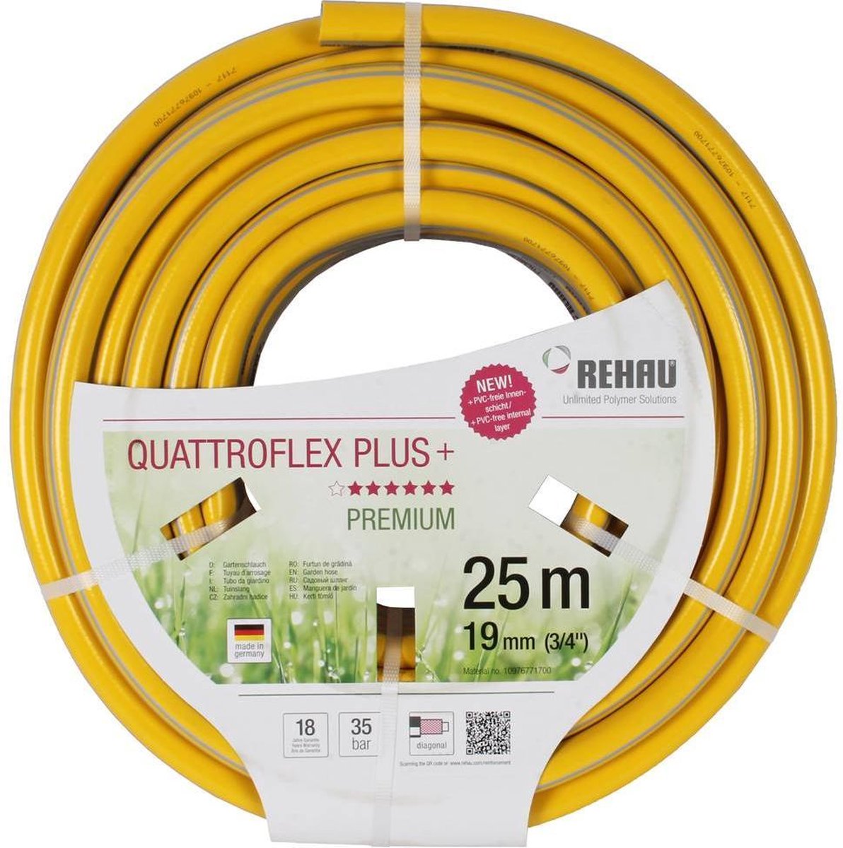 Talen Tools " - Tuinslang - 25 Meter - 3/4"""" Inch - No Torsion White Plus"