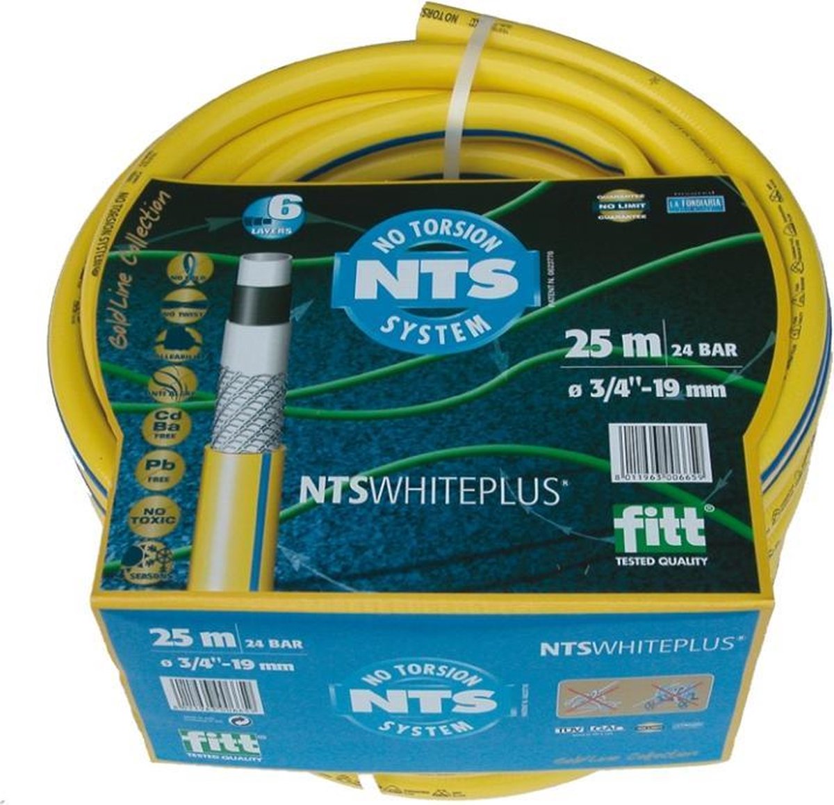 Talen Tools " - Tuinslang - 25 Meter - 3/4"""" Inch - No Torsion White Plus"