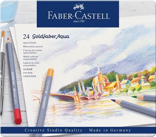 Faber Castell Aquarelkleurpotlood Faber-castell Goldfaber Etui 24 Stuks