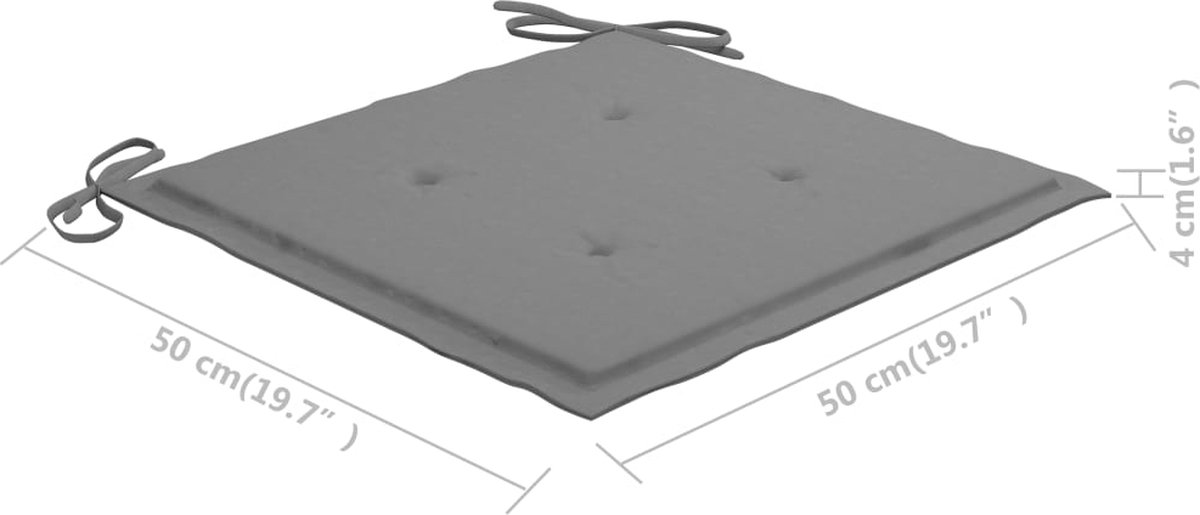 Vidaxl Schommelstoel Met Kussen Massief Teakhout - Bruin