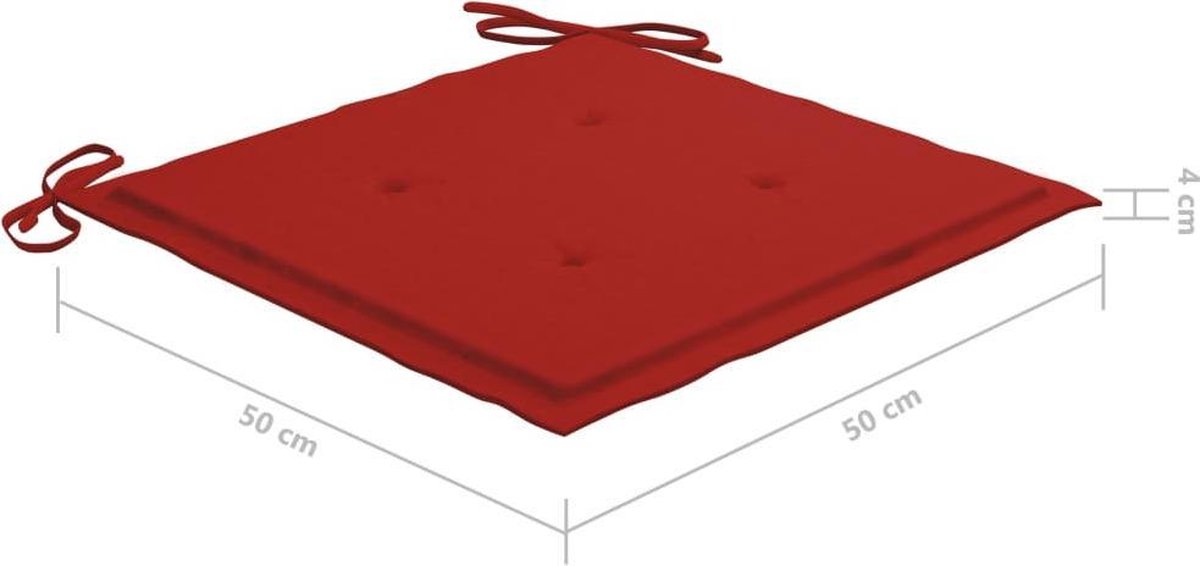 Vidaxl Schommelstoel Met Kussen Massief Teakhout - Bruin