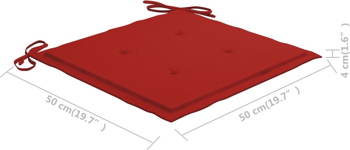 Vidaxl Schommelstoel Met Kussen Massief Teakhout - Bruin