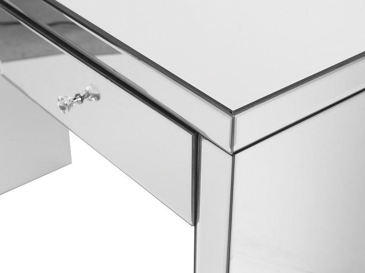Beliani Marle Kaptafel Glas 35 X 100 Cm - Silver
