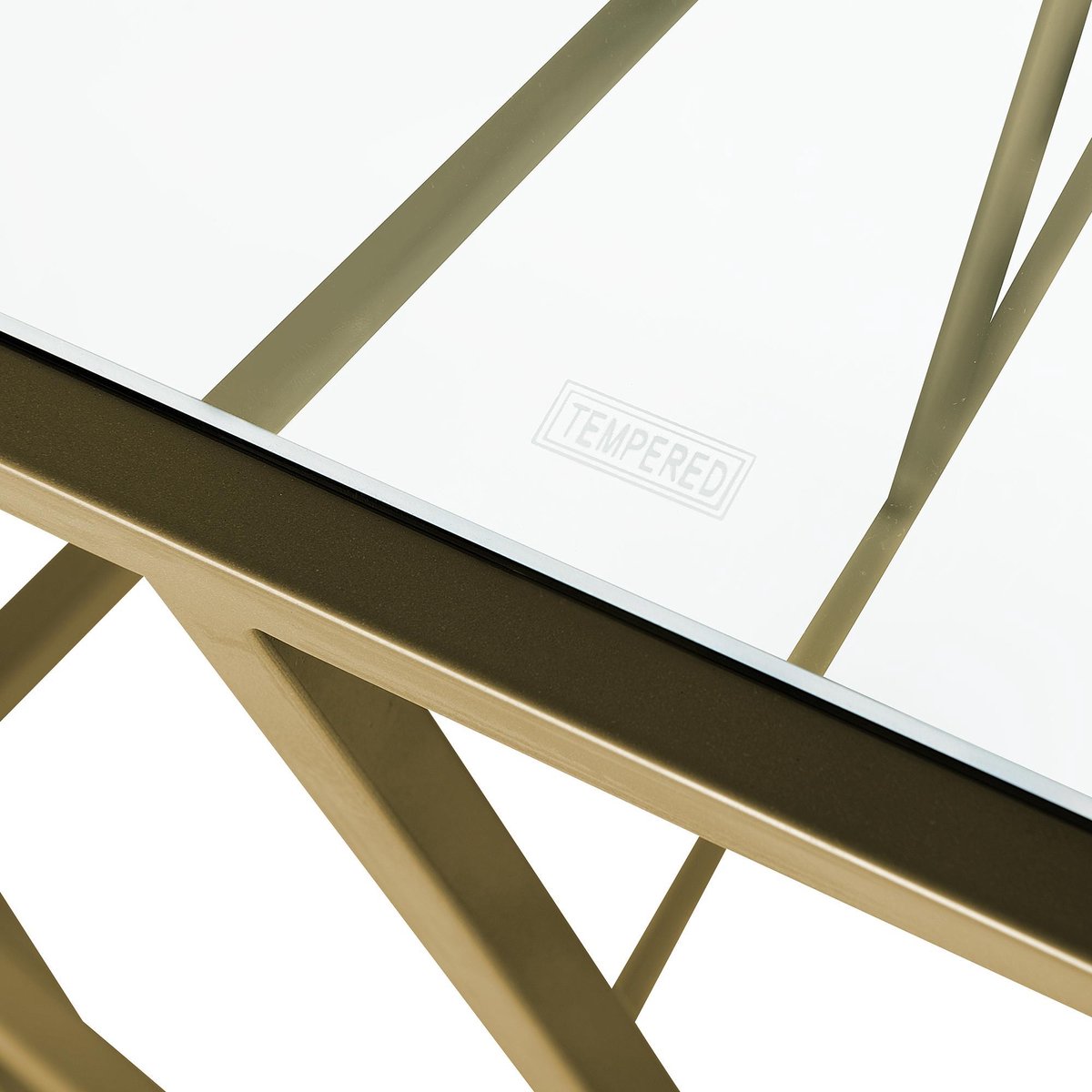 Beliani Orland Kaptafel Glas 40 X 100 Cm - Goud