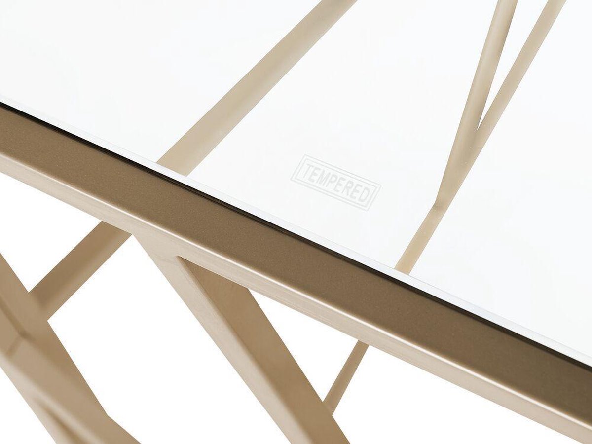 Beliani Orland Kaptafel Glas 40 X 100 Cm - Goud