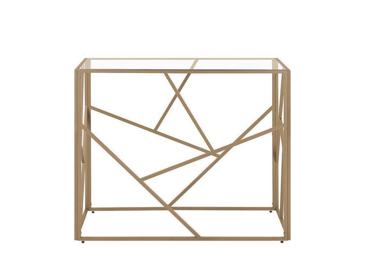 Beliani Orland Kaptafel Glas 40 X 100 Cm - Goud