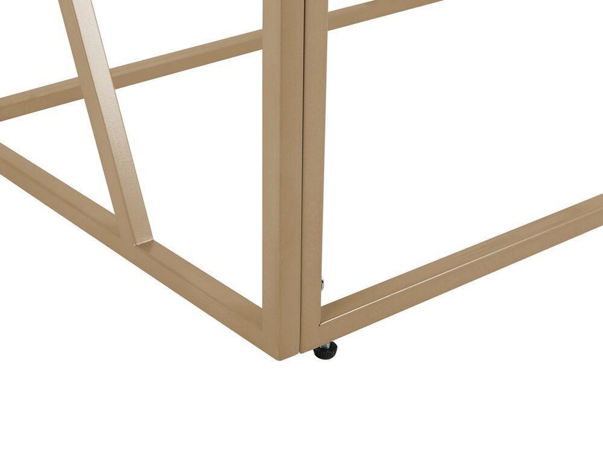 Beliani Orland Kaptafel Glas 40 X 100 Cm - Goud