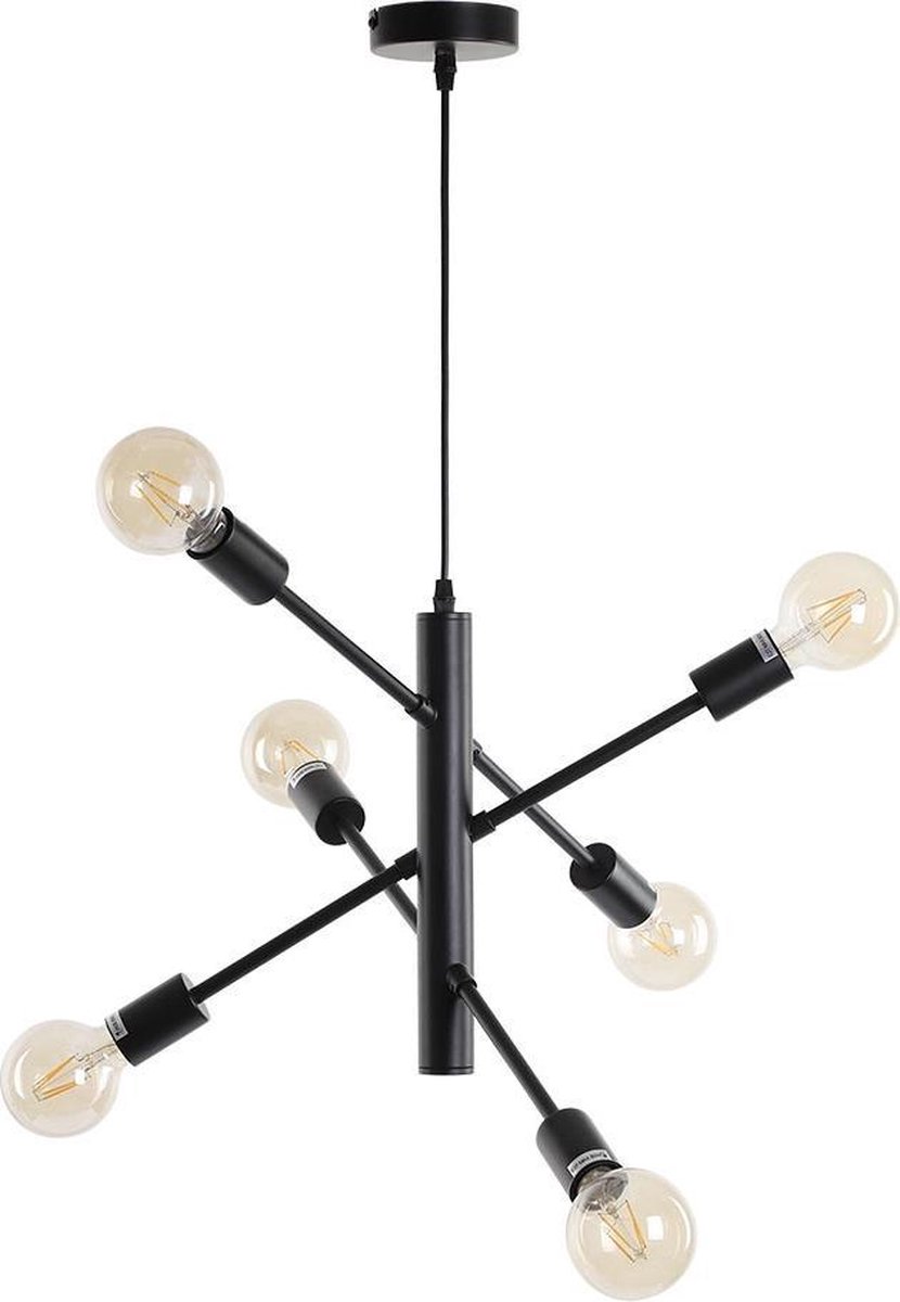 Bronx71 Hanglamp Harvey 6-lichts - Zwart