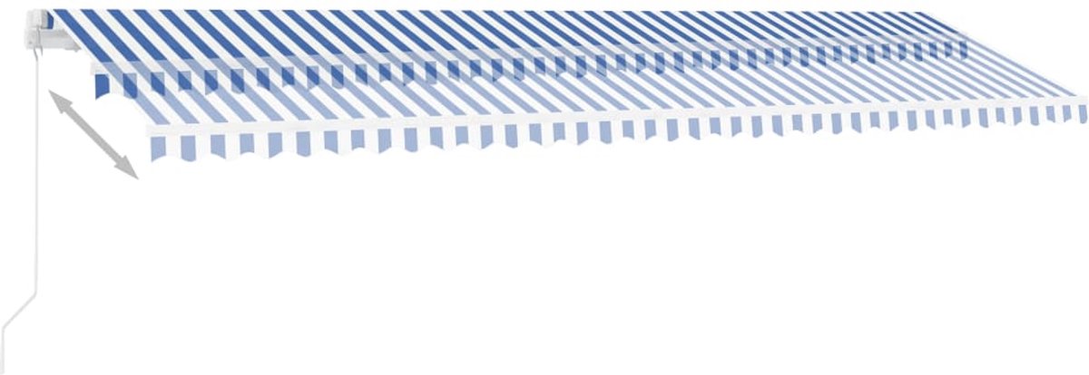 Vidaxl Luifel Vrijstaand Handmatig Uittrekbaar 600x300 Cm En - Blauw