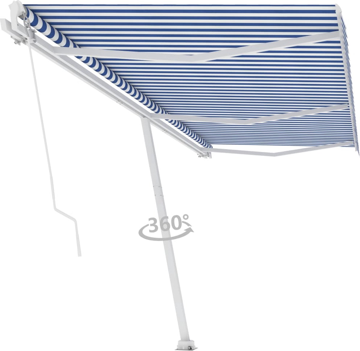 Vidaxl Luifel Vrijstaand Handmatig Uittrekbaar 600x300 Cm En - Blauw