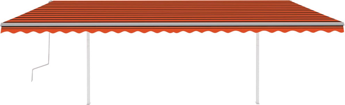 Vidaxl Luifel Handmatig Uittrekbaar Met Led 6x3 M En - Oranje