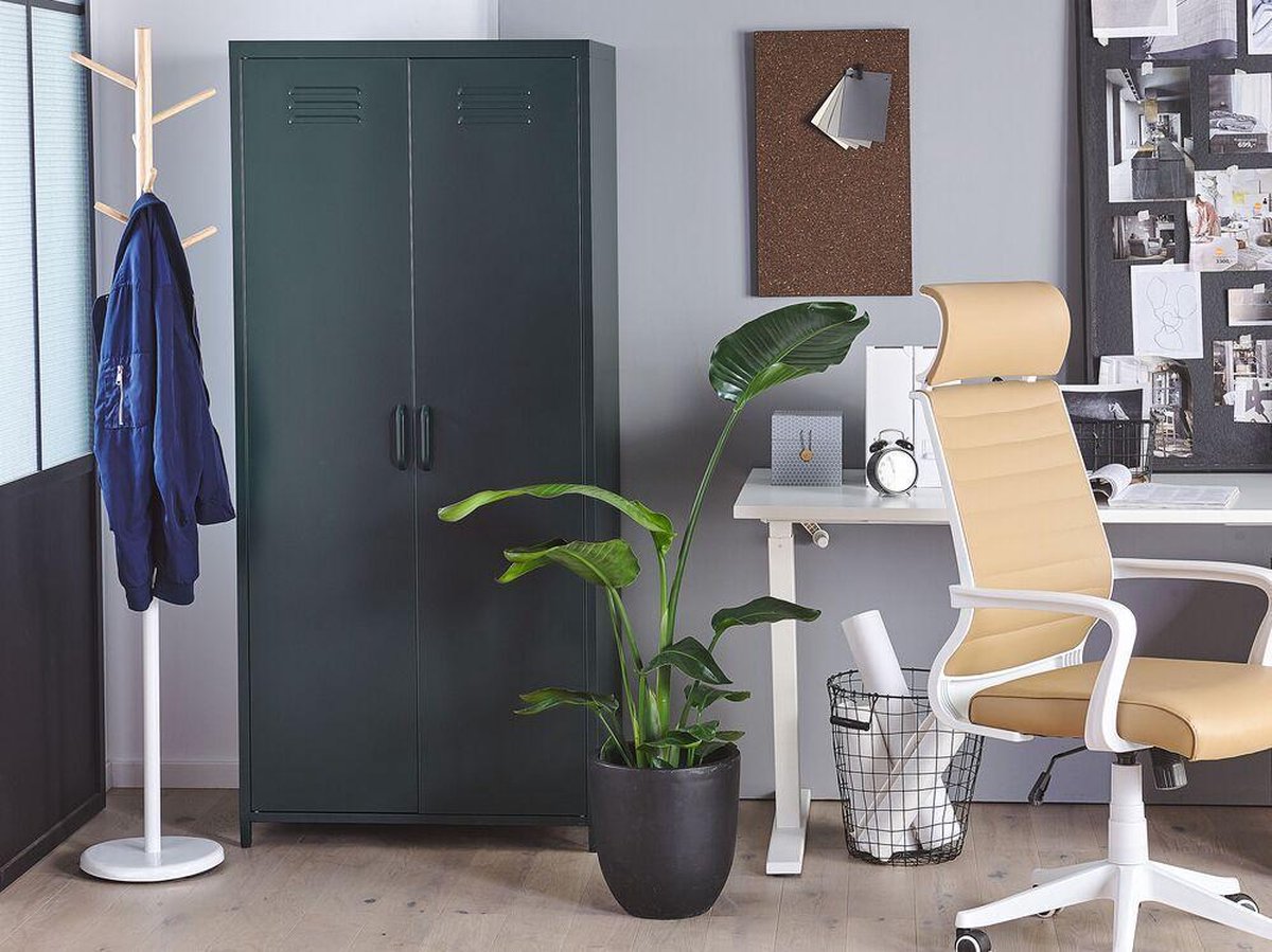 Beliani Varna Lockerkast Staal 50 X 76 Cm - Grijs