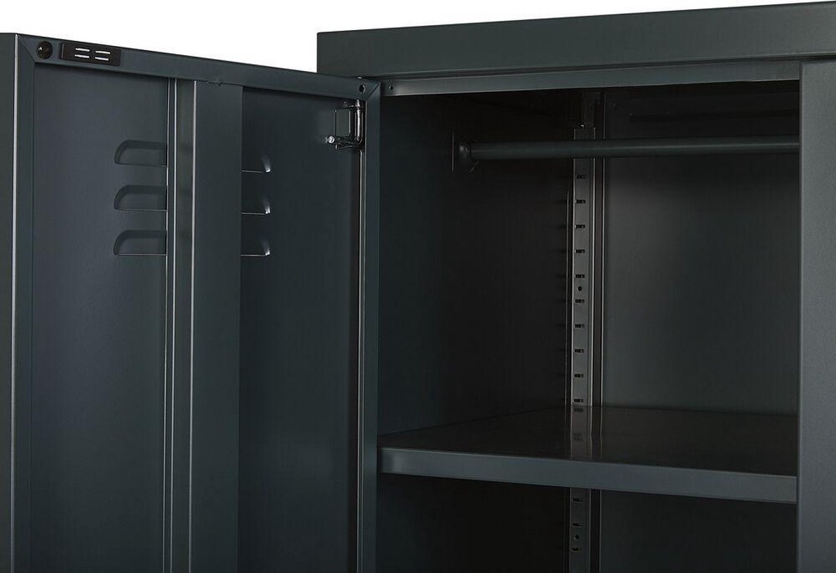 Beliani Varna Lockerkast Staal 50 X 76 Cm - Grijs