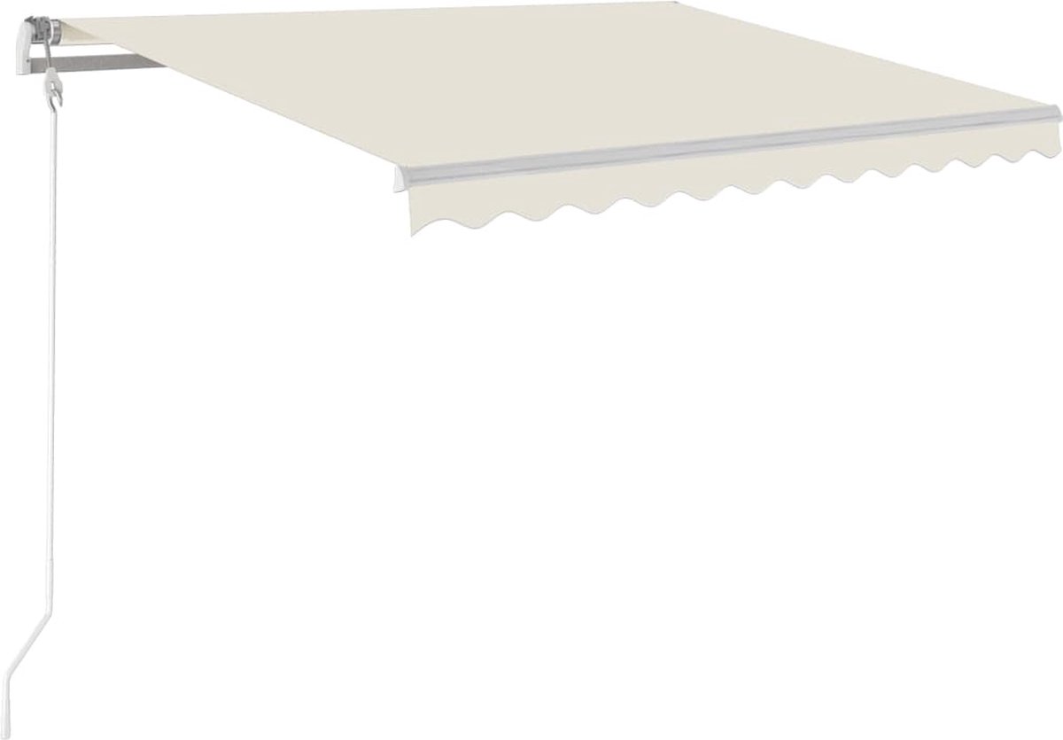 Vidaxl Luifel Handmatig Uittrekbaar 350x250 Cm Crèmekleurig