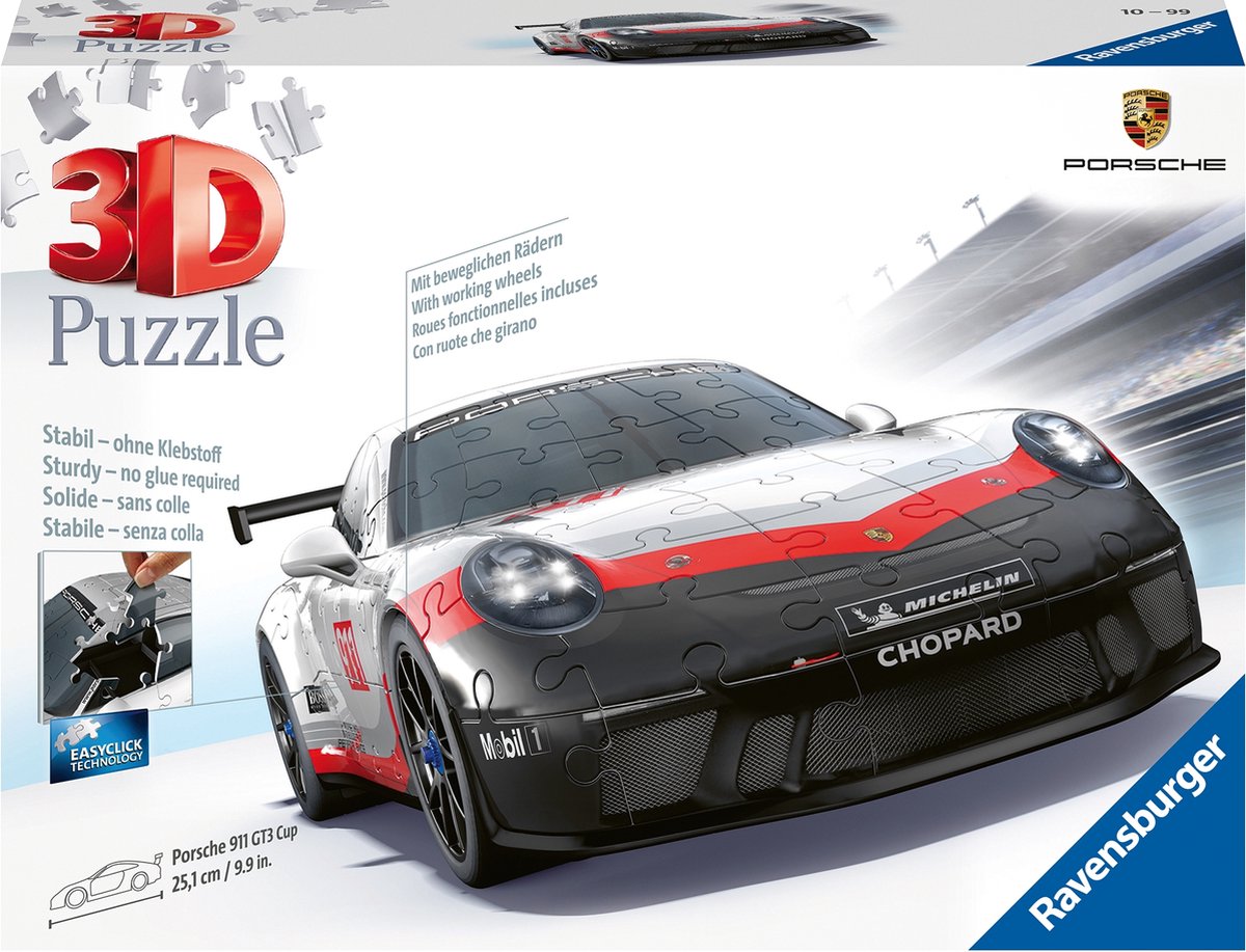 Ravensburger - 3d-puzzel Porsche 911 Gt3 Cup 108 Stukjes