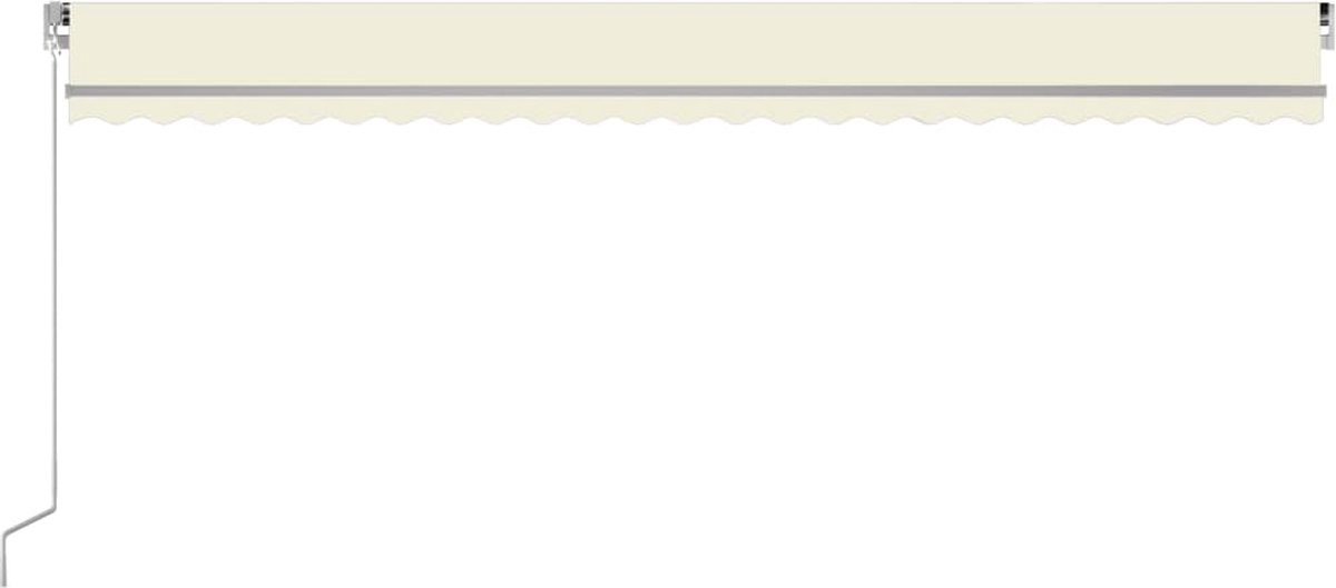 Vidaxl Luifel Handmatig Uittrekbaar Met Led 600x300 Cm Crèmekleurig