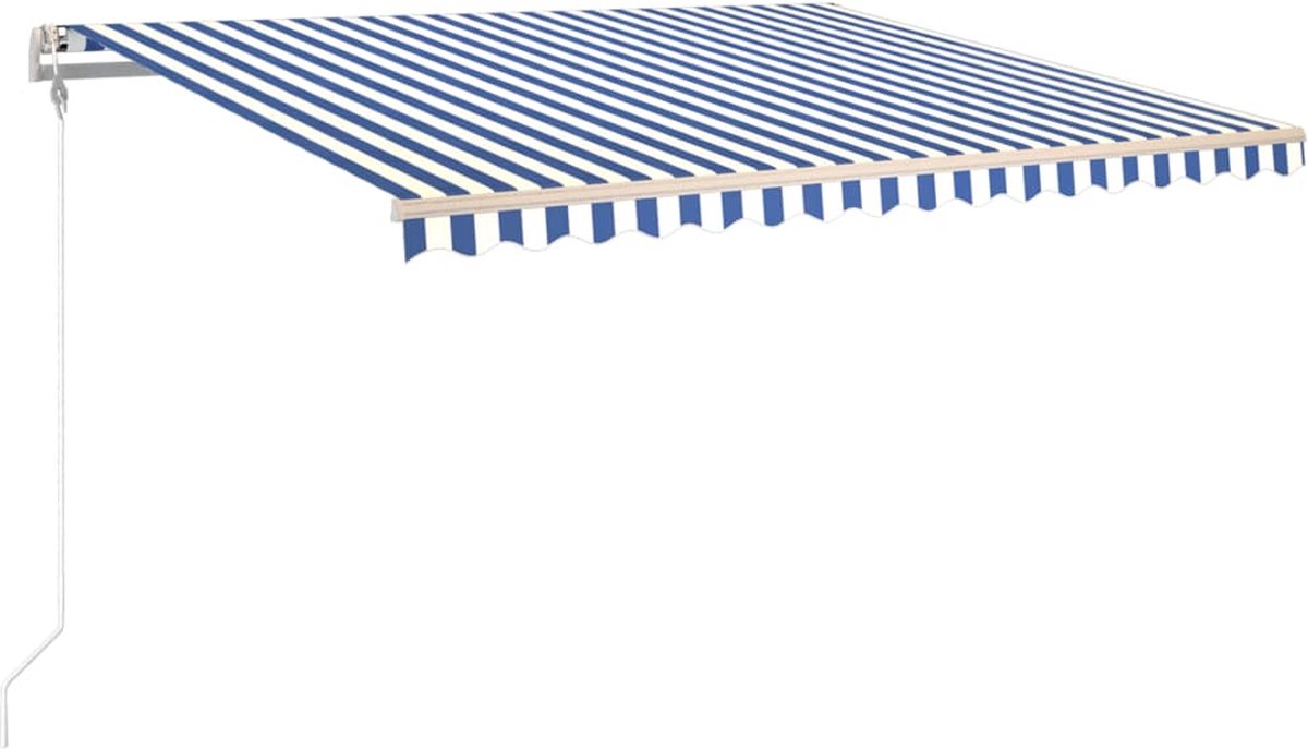 Vidaxl Luifel Automatisch Uittrekbaar 400x350 Cm En - Blauw