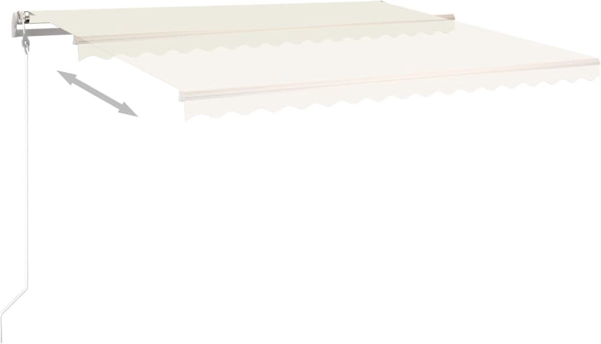 Vidaxl Luifel Automatisch Uittrekbaar 400x350 Cm Crèmekleurig