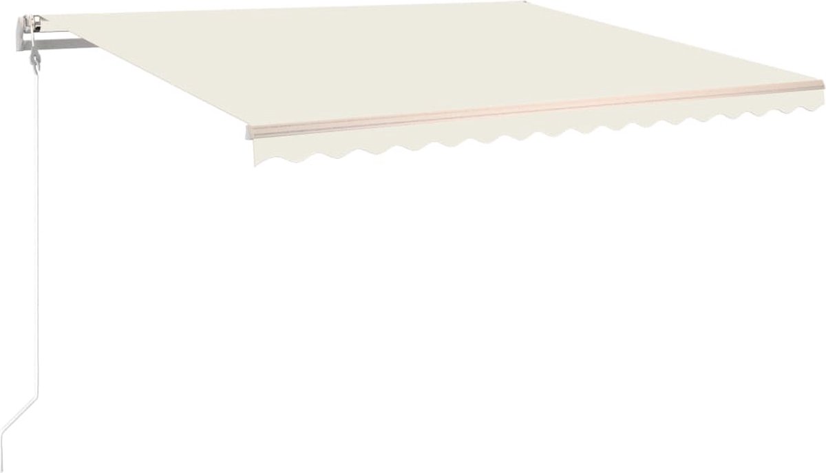 Vidaxl Luifel Automatisch Uittrekbaar 400x350 Cm Crèmekleurig