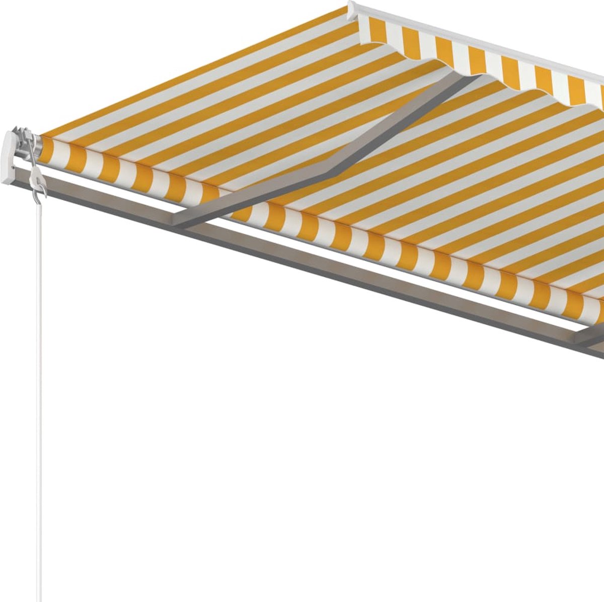 Vidaxl Luifel Automatisch Uittrekbaar 400x350 Cm En - Geel