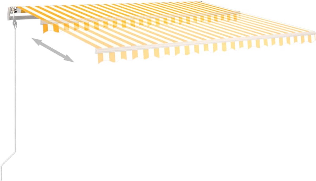 Vidaxl Luifel Automatisch Uittrekbaar 400x350 Cm En - Geel
