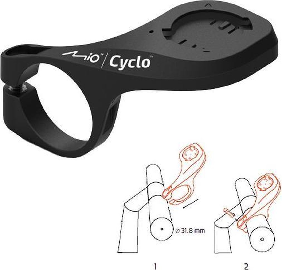 Mio Cyclo Bike Mount Plus Stuurhouder - Zwart