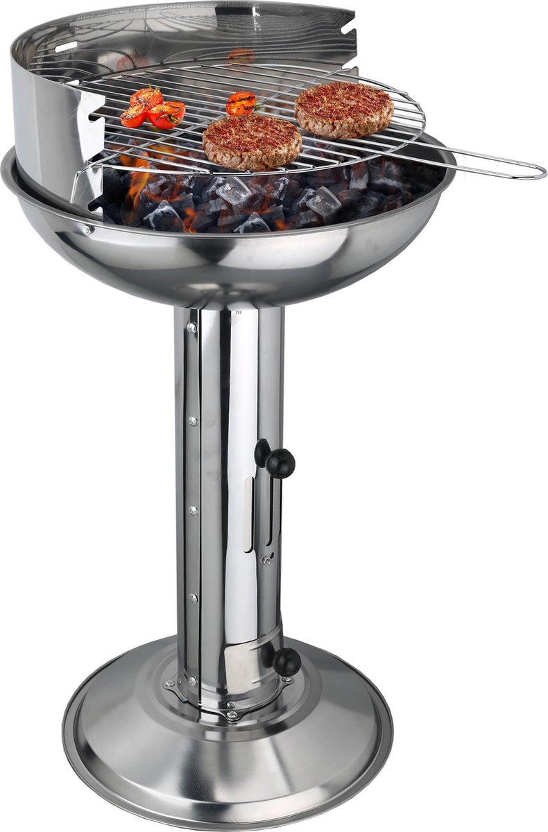 Michelino Ronde Houtskool Barbecue Met Onderstel - Rvs