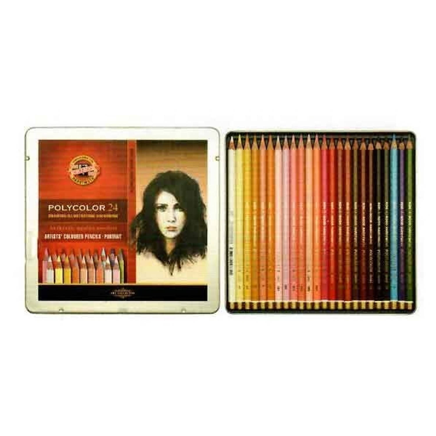 Kleurpotloden Portret, 24 Kleuren Polycolor