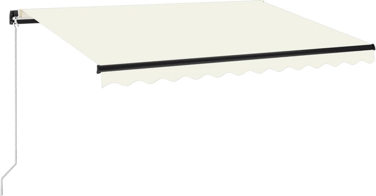 Vidaxl Luifel Handmatig Uittrekbaar 350x250 Cm Crèmekleurig