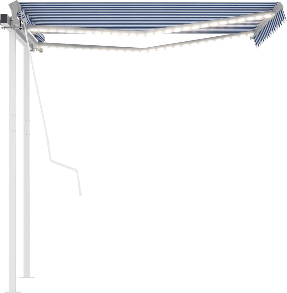 Vidaxl Luifel Automatisch Met Led En Windsensor 3x2,5 M En - Blauw