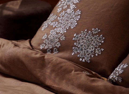 Essenza " Lauren Dekbedovertrek 200 x 220 cm " - Bruin