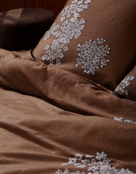 Essenza " Lauren Dekbedovertrek 200 x 220 cm " - Bruin